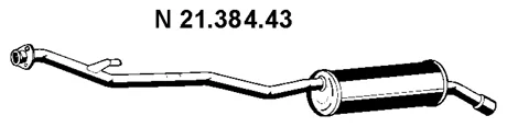 21.384.43 EBERSPÄCHER Глушитель выхлопных газов средний/конечный/задняя банка (фото 1)