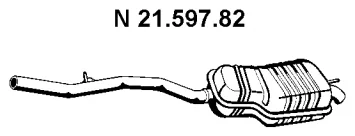 21.597.82 EBERSPÄCHER Глушитель выхлопных газов средний/конечный/задняя банка (фото 1)