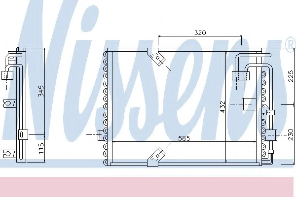 94698 NISSENS Радиатор кондиционера (фото 1)