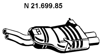21.699.85 EBERSPÄCHER Глушитель выхлопных газов средний/конечный/задняя банка (фото 1)