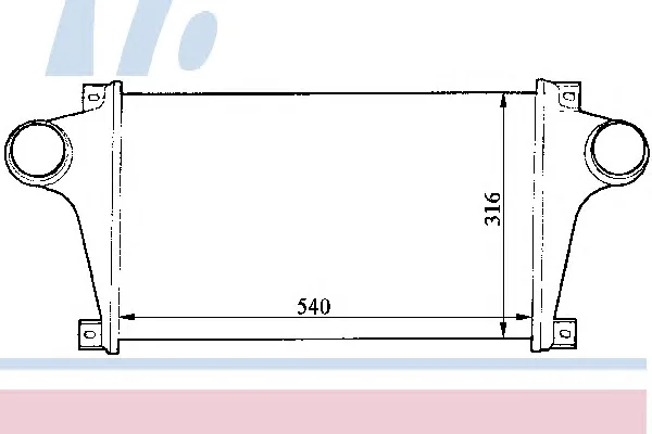 96943 NISSENS Интеркулер (радиатор интеркулера) (фото 1)