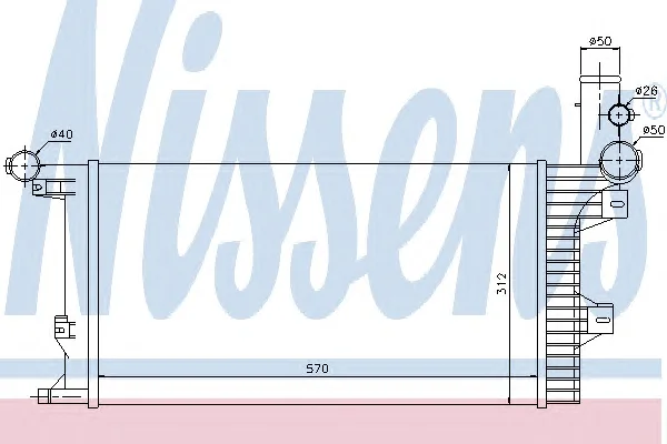 97023 NISSENS Интеркулер (радиатор интеркулера) (фото 1)