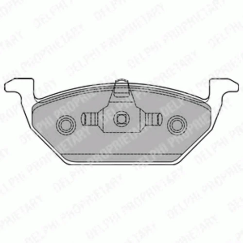 LP1436 DELPHI Комплект тормозных колодок, дисковый тормоз (фото 3)