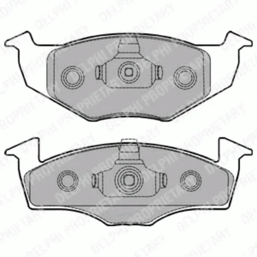 LP1249 DELPHI Комплект тормозных колодок, дисковый тормоз (фото 2)