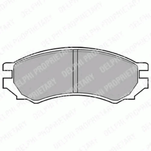 LP670 DELPHI Комплект тормозных колодок, дисковый тормоз (фото 2)