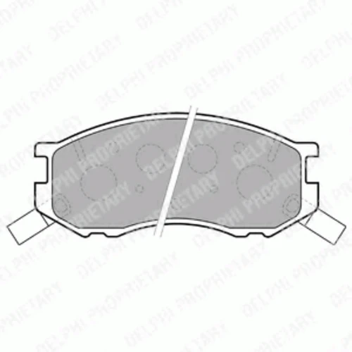 LP1461 DELPHI Комплект тормозных колодок, дисковый тормоз (фото 2)