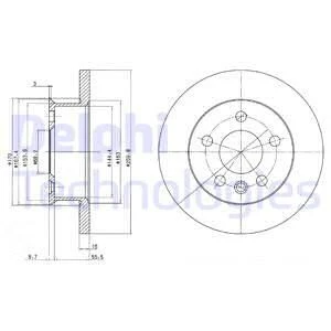 BG2716 DELPHI Тормозной диск (фото 2)