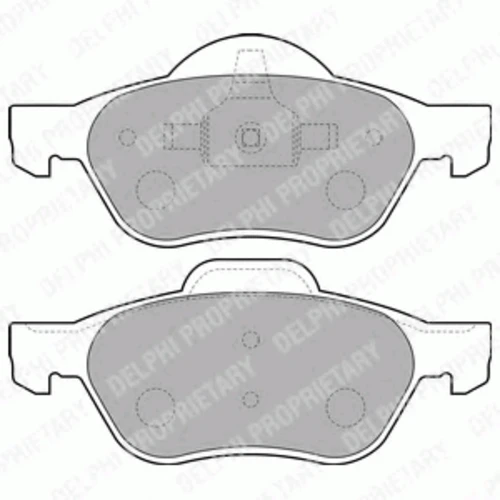 LP1714 DELPHI Комплект тормозных колодок, дисковый тормоз (фото 2)