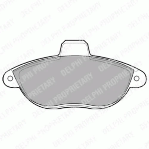 LP1592 DELPHI Комплект тормозных колодок, дисковый тормоз (фото 2)
