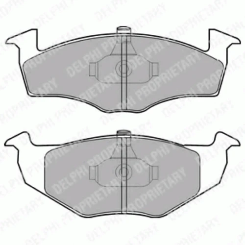 LP1601 DELPHI Комплект тормозных колодок, дисковый тормоз (фото 2)