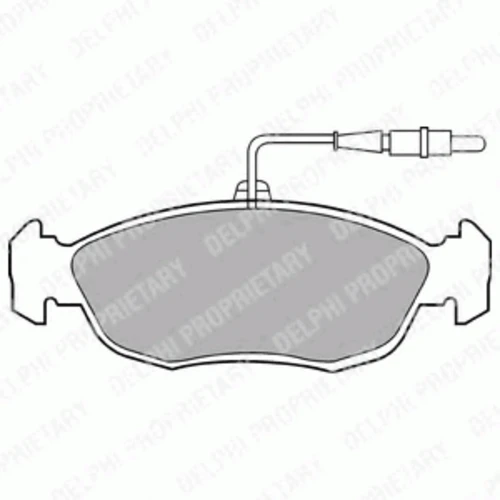LP793 DELPHI Комплект тормозных колодок, дисковый тормоз (фото 2)