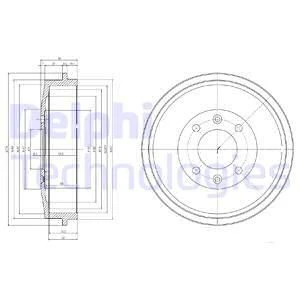 BF169 DELPHI Тормозной барабан (фото 2)