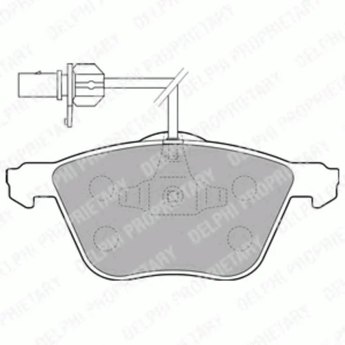 LP1801 DELPHI Комплект тормозных колодок, дисковый тормоз (фото 2)