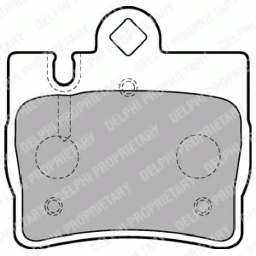 LP1697 DELPHI Комплект тормозных колодок, дисковый тормоз (фото 2)