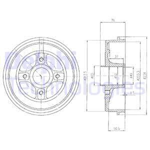BF281 DELPHI Тормозной барабан (фото 2)