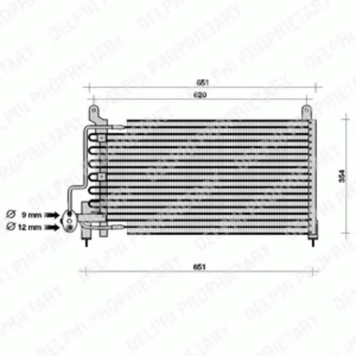 TSP0225049 DELPHI Конденсатор, кондиционер (фото 2)