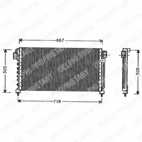 TSP0225378 DELPHI Конденсатор, кондиционер (фото 1)