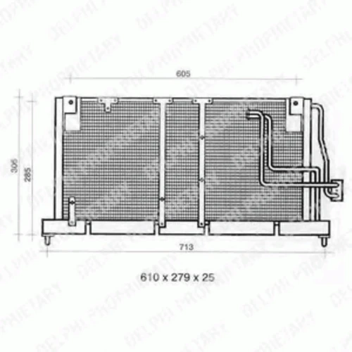 TSP0225354 DELPHI Конденсатор, кондиционер (фото 2)