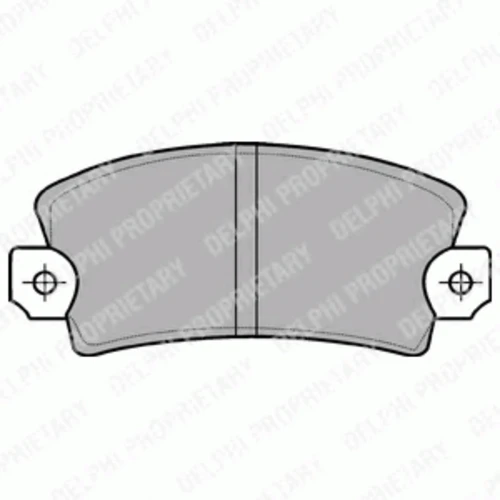 LP56 DELPHI Комплект тормозных колодок, дисковый тормоз (фото 2)