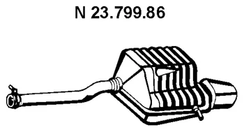 23.799.86 EBERSPÄCHER Глушитель выхлопных газов средний/конечный/задняя банка (фото 1)