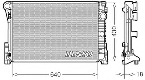 DRM17111 DENSO Радиатор, охлаждение двигателя (фото 2)
