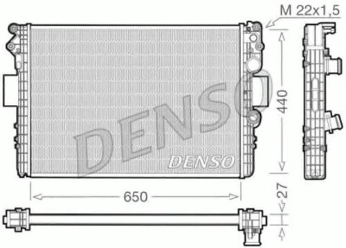 DRM12002 DENSO Радиатор, охлаждение двигателя (фото 2)