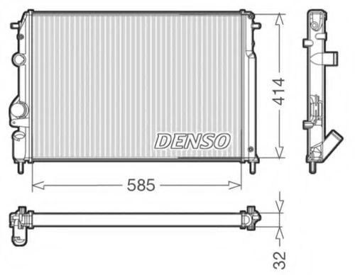 DRM23110 DENSO Радиатор, охлаждение двигателя (фото 2)