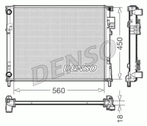 DRM23095 DENSO Радиатор, охлаждение двигателя (фото 2)