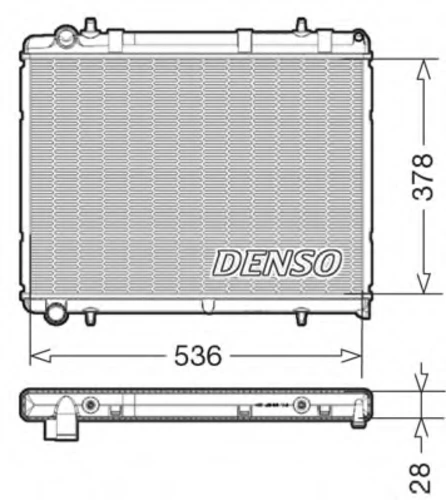 DRM21035 DENSO Радиатор, охлаждение двигателя (фото 2)