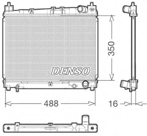 DRM50006 DENSO Радиатор, охлаждение двигателя (фото 2)