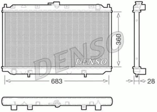 DRM46010 DENSO Радиатор, охлаждение двигателя (фото 2)