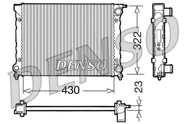DRM32004 DENSO Радиатор, охлаждение двигателя (фото 3)
