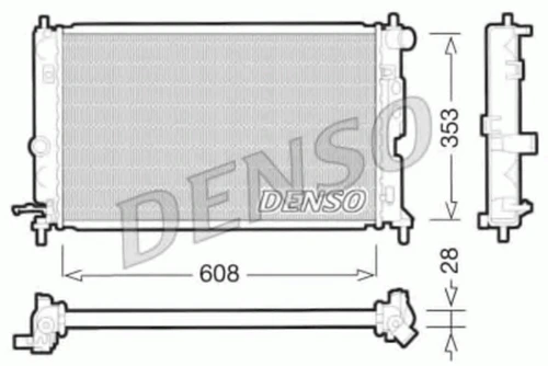 DRM20027 DENSO Радиатор, охлаждение двигателя (фото 2)