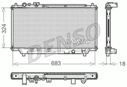 DRM44002 DENSO Радиатор, охлаждение двигателя (фото 2)