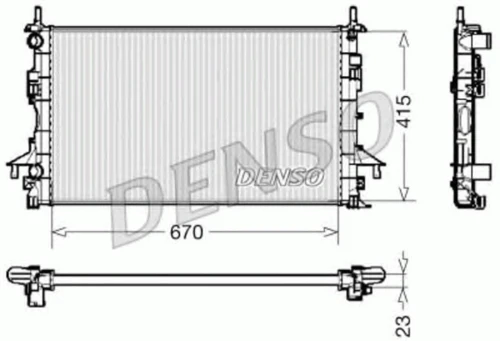 DRM23083 DENSO Радиатор, охлаждение двигателя (фото 2)
