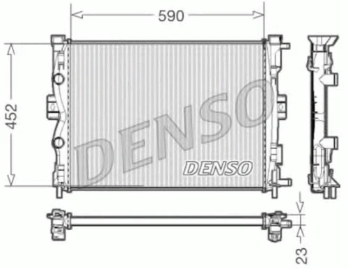 DRM23055 DENSO Радиатор, охлаждение двигателя (фото 2)