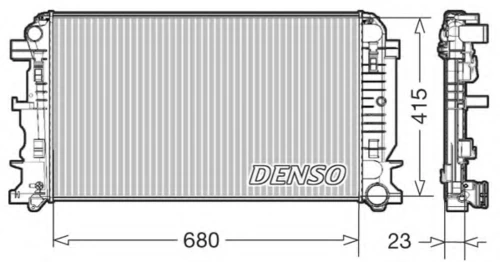 DRM17018 DENSO Радиатор, охлаждение двигателя (фото 2)