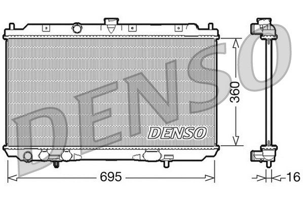 DRM46025 DENSO Радиатор, охлаждение двигателя (фото 2)