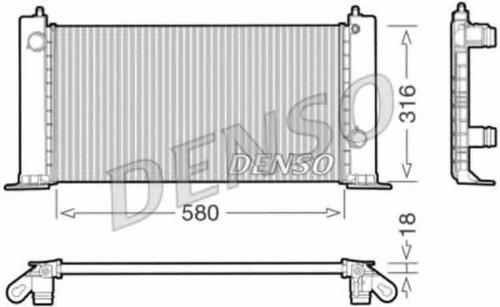 DRM09120 DENSO Радиатор, охлаждение двигателя (фото 2)