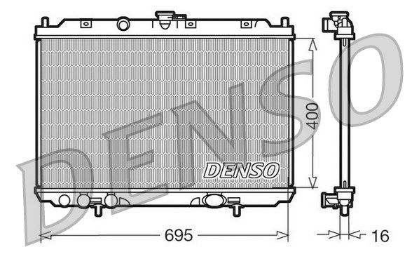 DRM46013 DENSO Радиатор, охлаждение двигателя (фото 2)