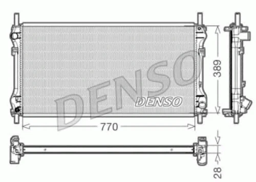 DRM10104 DENSO Радиатор, охлаждение двигателя (фото 2)