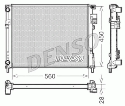 DRM23096 DENSO Радиатор, охлаждение двигателя (фото 2)