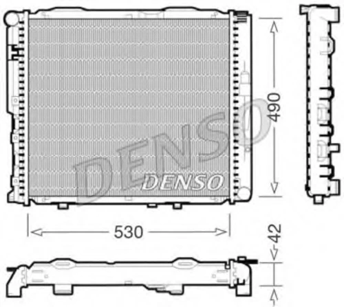 DRM17034 DENSO Радиатор, охлаждение двигателя (фото 2)