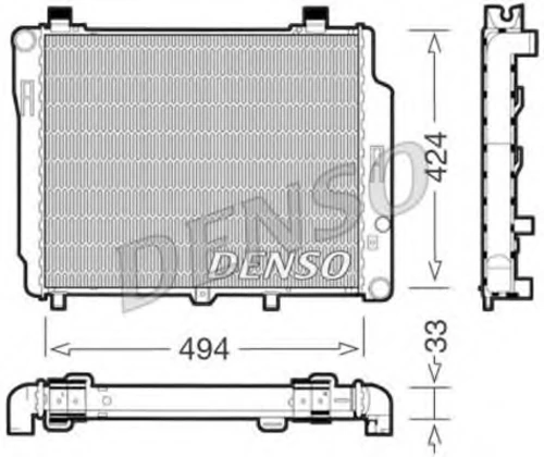 DRM17074 DENSO Радиатор, охлаждение двигателя (фото 2)