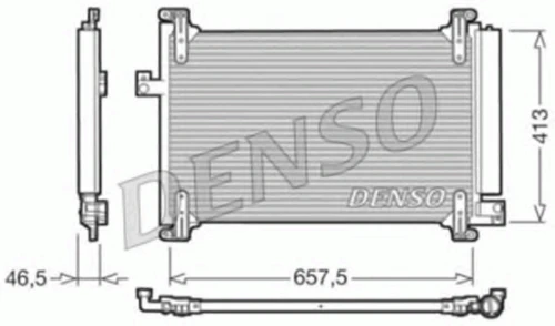 DCN09083 DENSO Конденсатор, кондиционер (фото 2)