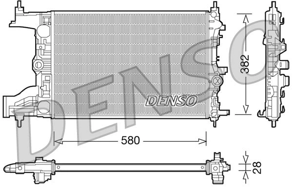 DRM20096 DENSO Радиатор, охлаждение двигателя (фото 2)