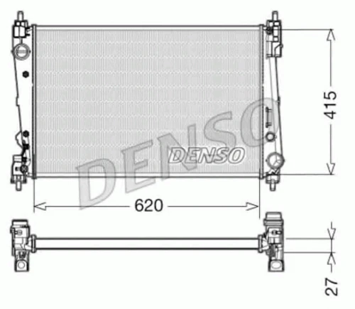 DRM09111 DENSO Радиатор, охлаждение двигателя (фото 2)