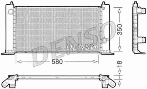 DRM09121 DENSO Радиатор, охлаждение двигателя (фото 2)