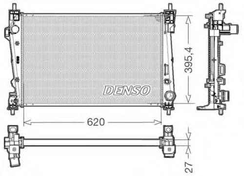 DRM01006 DENSO Радиатор, охлаждение двигателя (фото 2)