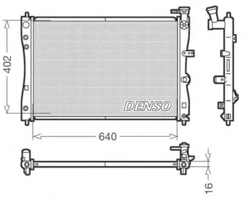 DRM45005 DENSO Радиатор, охлаждение двигателя (фото 2)